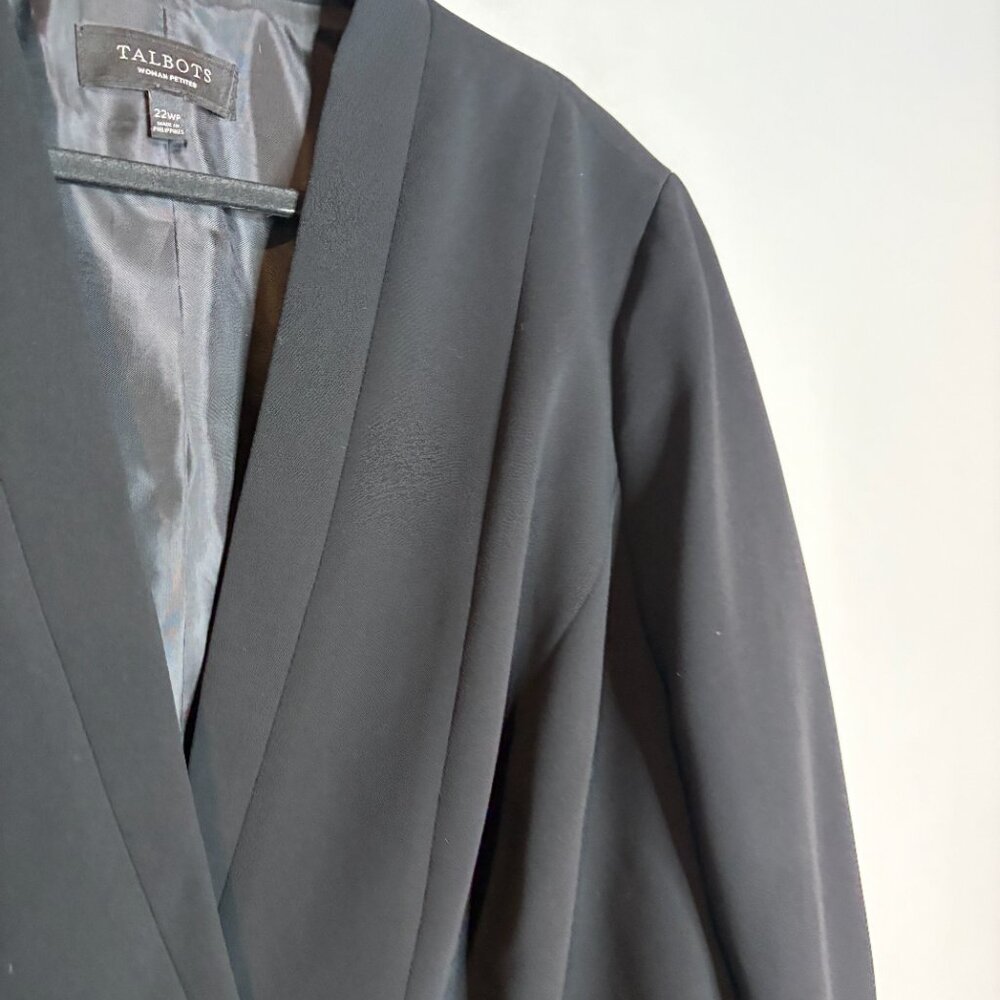 Talbots black one button blazer jacket - image 2